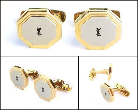 yves st laurent men's cufflinks.